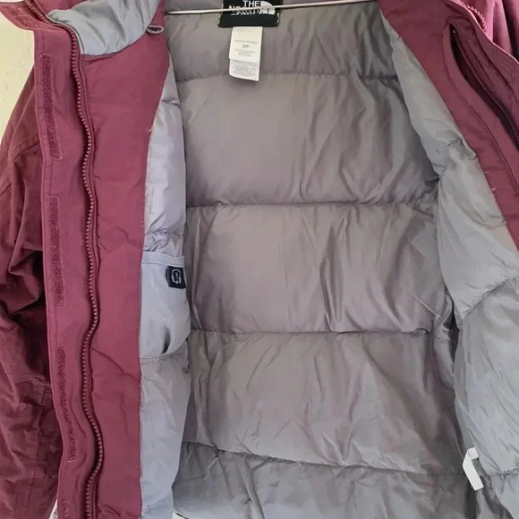 The North Face Women Hooded Belted Goose Down Hyvent Winter Jacket Coat Size S - Picture 5 of 6